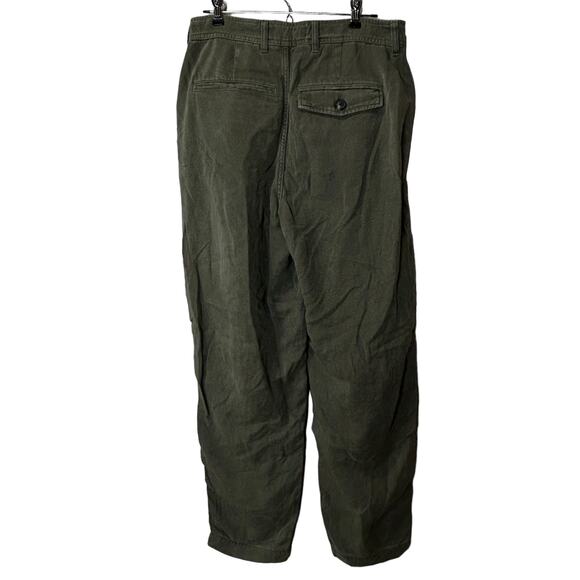 Everlane The Tencel Relaxed Chino Pants Olive Green High Rise Women 6 NWT Pocket - Picture 4 of 12
